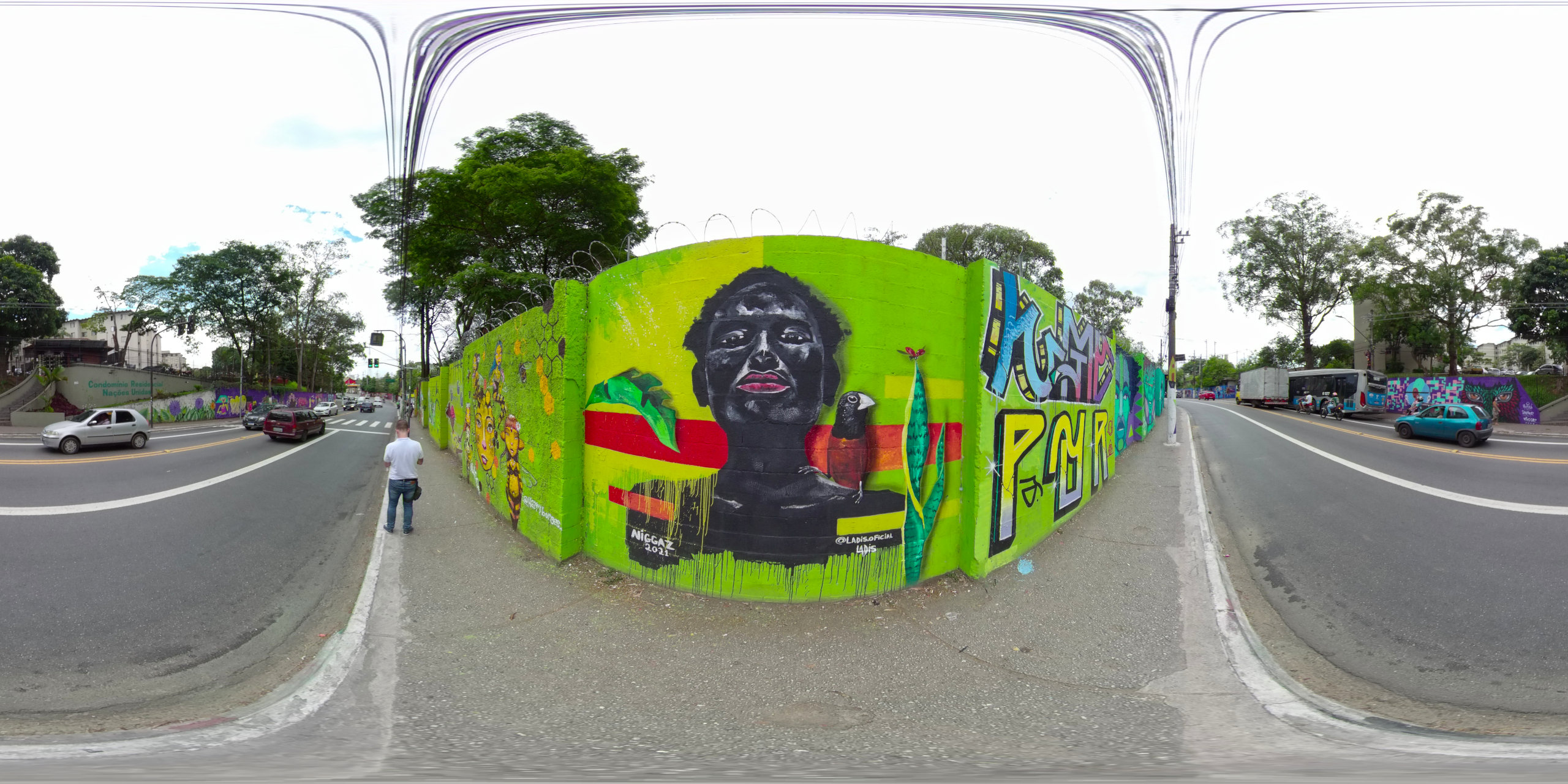 Artistas Encontro Niggaz. Obra Décimo Segundo Encontro Niggaz de Graffiti - Celebração da Vida e Arte na Quebrada. Mural 01